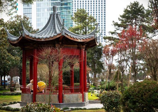 New gazebo in the Japanese garden