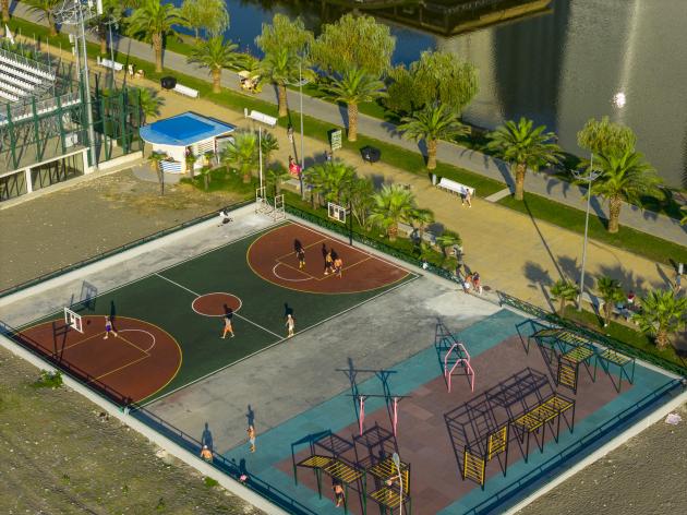A basketball court has been added to Batumi Boulevard